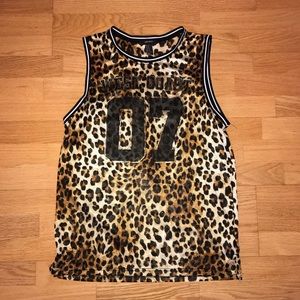 Forever 21 cheetah tank “West Coast 07” size med